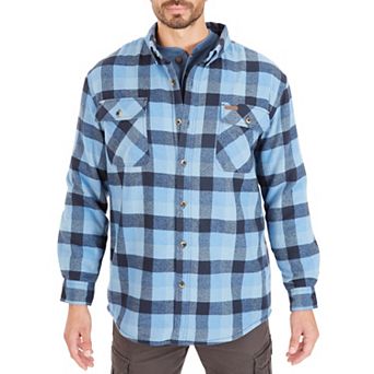 Big & Tall Smith's Workwear Sherpa-Lined Flannel Shirt Jacket