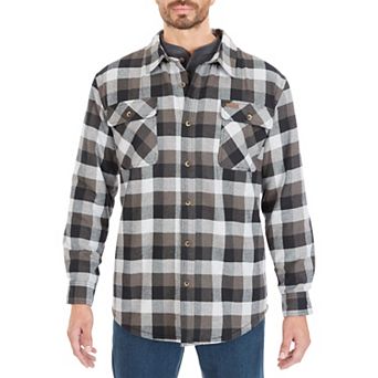 Big & Tall Smith's Workwear Sherpa-Lined Flannel Shirt Jacket
