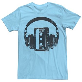 Men's Music For Life Headphones Cassette Graphic Tee