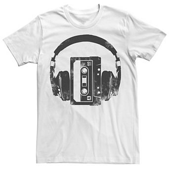 Men's Music For Life Headphones Cassette Graphic Tee