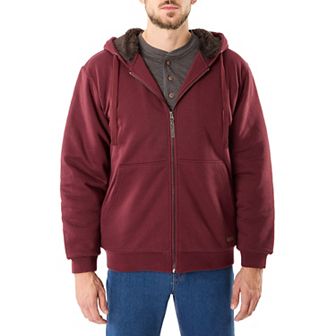 Big & Tall Smith's Workwear Sherpa-Lined Fleece Jacket