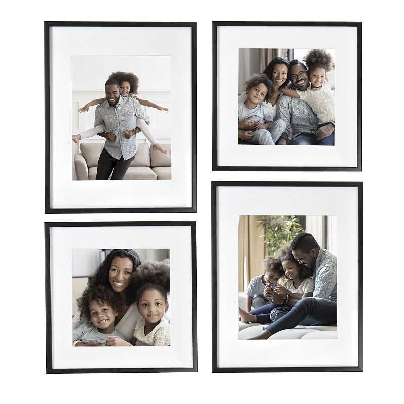 Belle Maison Mixed Size 4-piece Wall Frame Set, Black