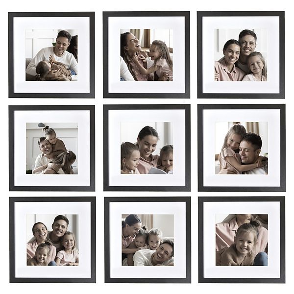 Belle Maison 9-Piece Wall Frame Set - Black