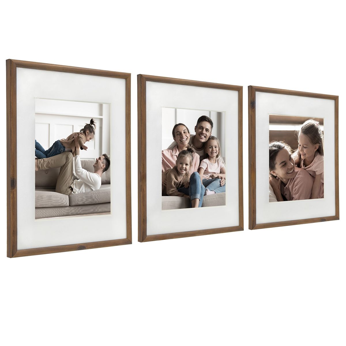Belle Maison Two Tone 3-Piece Matted Wall Frame Set