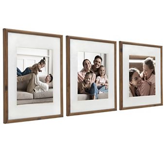 Belle Maison Two Tone 3 pc Matted Wall Frame Set