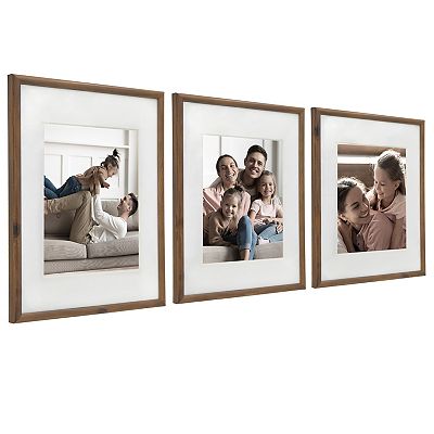 Belle Maison Two Tone 3-Piece Matted Wall Frame Set
