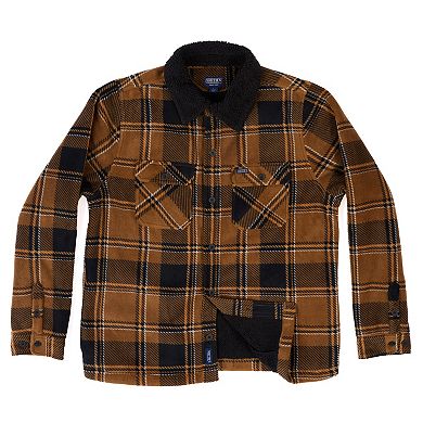 Big & Tall Smith's Workwear Sherpa-Lined Plaid Polarfleece Jacket