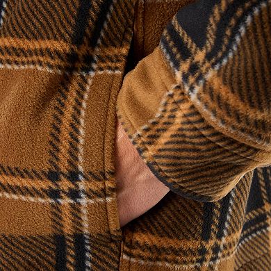 Big & Tall Smith's Workwear Sherpa-Lined Plaid Polarfleece Jacket