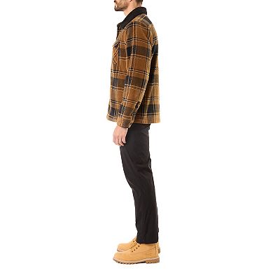 Big & Tall Smith's Workwear Sherpa-Lined Plaid Polarfleece Jacket