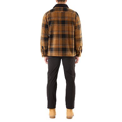 Big & Tall Smith's Workwear Sherpa-Lined Plaid Polarfleece Jacket