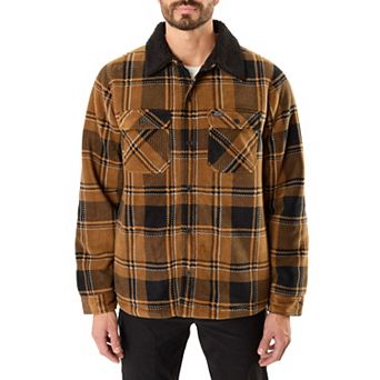 Big & Tall Smith's Workwear Sherpa-Lined Plaid Polarfleece Jacket