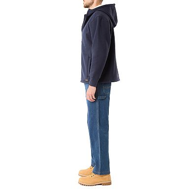 Big & Tall Smith's Workwear Sherpa-Lined Thermal Full-Zip Hooded Shacket