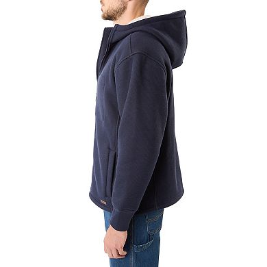 Big & Tall Smith's Workwear Sherpa-Lined Thermal Full-Zip Hooded Shacket