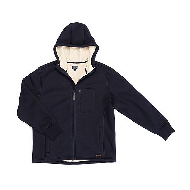 Big & Tall Smith's Workwear Sherpa-Lined Thermal Full-Zip Hooded Shacket