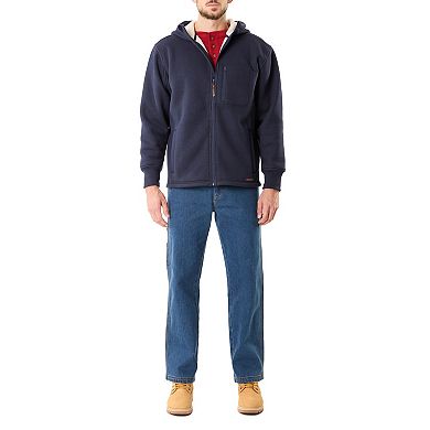 Big & Tall Smith's Workwear Sherpa-Lined Thermal Full-Zip Hooded Shacket