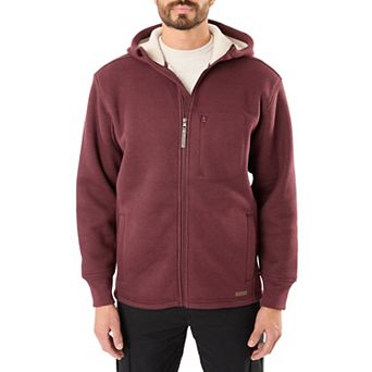 Big & Tall Smith's Workwear Sherpa-Lined Thermal Full-Zip Hooded Shacket