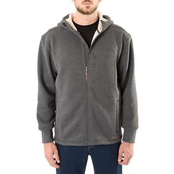Big & Tall Smith's Workwear Sherpa-Lined Thermal Full-Zip Hooded Shacket