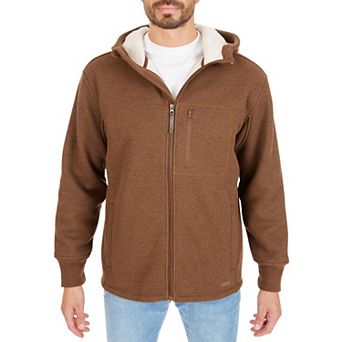Big & Tall Smith's Workwear Sherpa-Lined Thermal Full-Zip Hooded Shacket