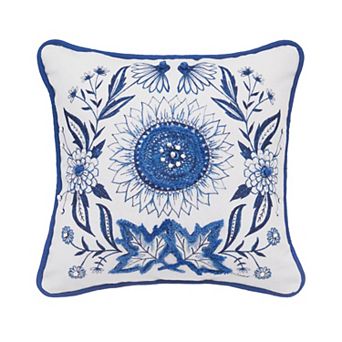 C&F Home Blue Harvest Sunflower Fall Throw Pillow