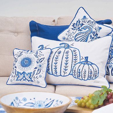 C&F Home Blue Harvest Gourd Fall Throw Pillow