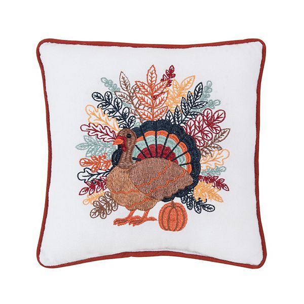 C&F Home Colorful Turkey Fall Thanksgiving Throw Pillow