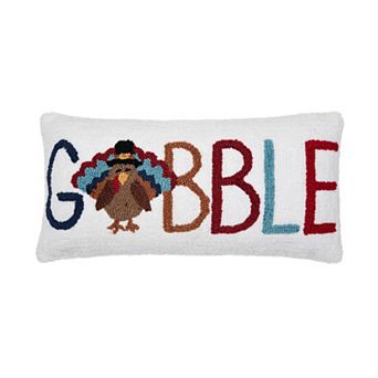 C&F Home Gobble Turkey Blue Fall Thanksgiving Throw Pillow