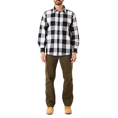 Big & Tall Smith's Workwear Flannel Button Down Shirt