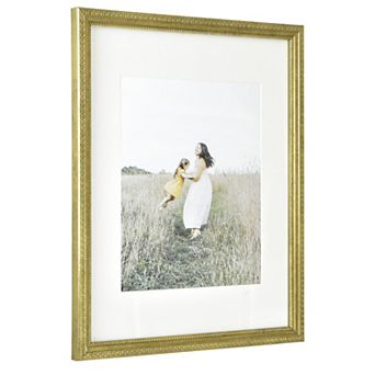 Belle Maison Gold Tone Textured 11" x 14" Portrait Frame