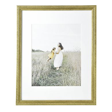 Belle Maison Gold Tone Textured 11" x 14" Portrait Frame