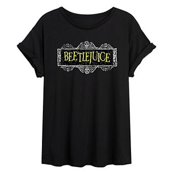 Juniors' Beetlejuice Oversized Tee