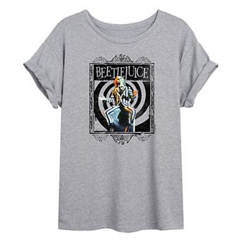 Juniors' Beetlejuice Grave Oversized Tee