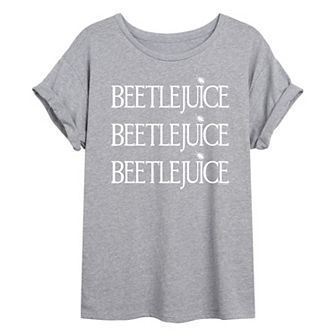 Juniors' Beetlejuice Oversized Tee