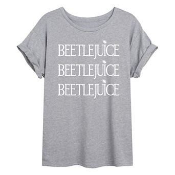 Juniors' Beetlejuice Oversized Tee