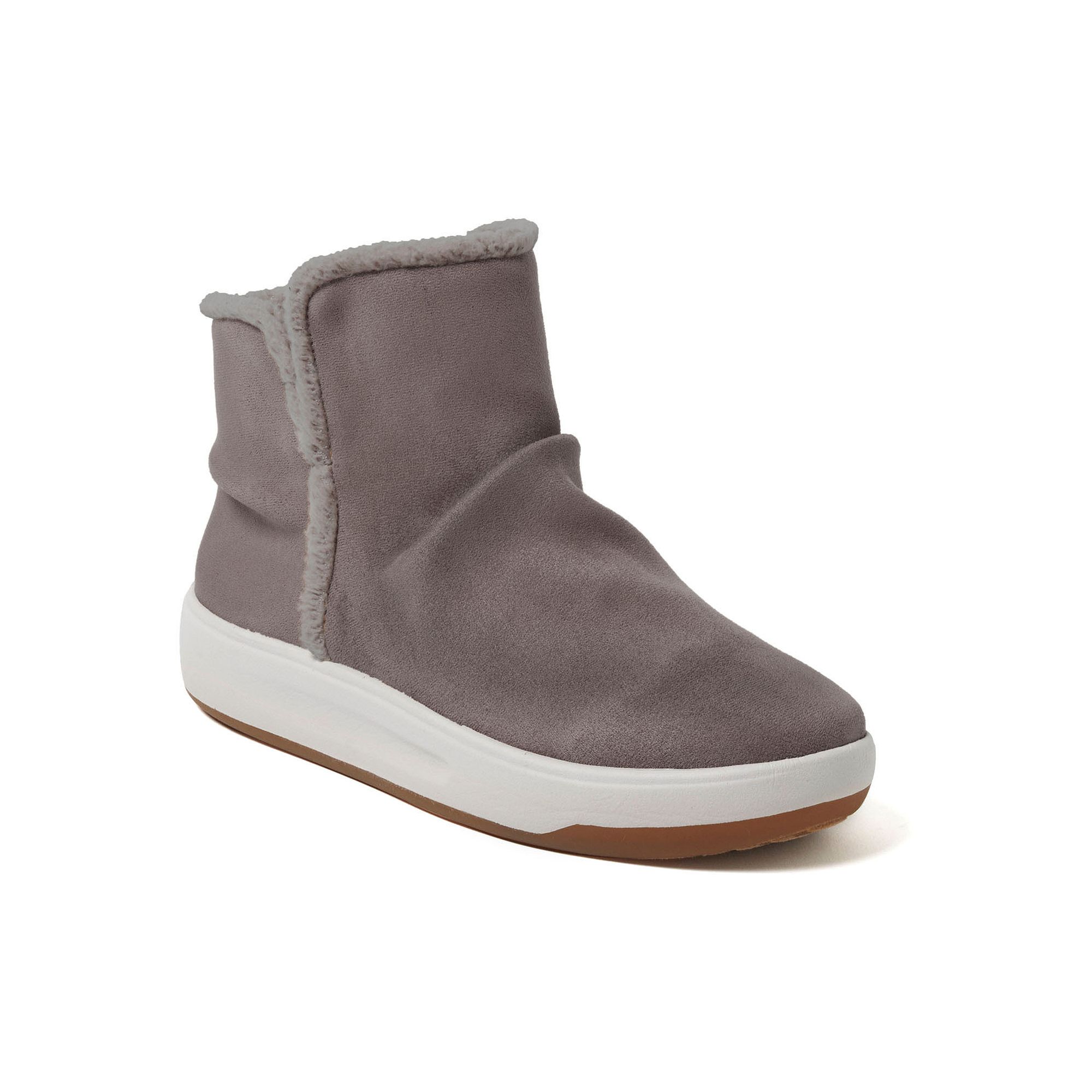 Dearfoams Pine Womens Water-Resistant Ankle Boot, Size: 6, Gray