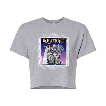 Juniors' Beetlejuice Frame Cropped Tee