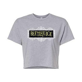 Juniors' Beetlejuice Cropped Tee
