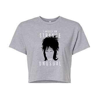 Juniors' Beetlejuice Lydia Strange & Unusual Cropped Tee