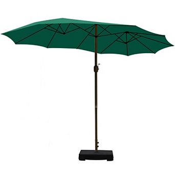 Aoodor Double Sided Patio Umbrella with Base Stand