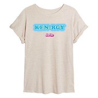 Juniors' Barbie The Movie Kenrgy Oversized Tee