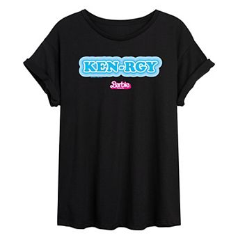 Juniors' Barbie The Movie Kenrgy Oversized Tee