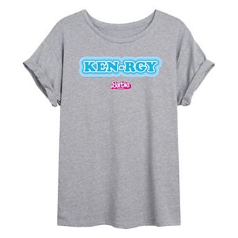 Juniors' Barbie The Movie Kenrgy Oversized Tee