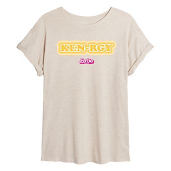 Juniors' Barbie The Movie Kenrgy Oversized Tee