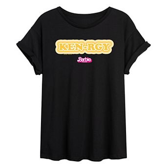 Juniors' Barbie The Movie Kenrgy Oversized Tee