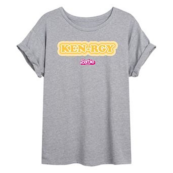 Juniors' Barbie The Movie Kenrgy Oversized Tee