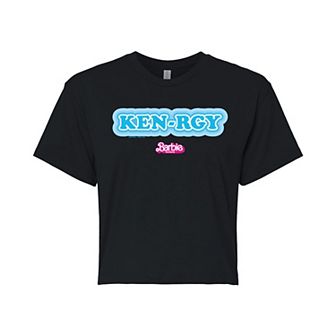 Juniors' Barbie The Movie Kenrgy Cropped Tee