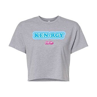 Juniors' Barbie The Movie Kenrgy Cropped Tee