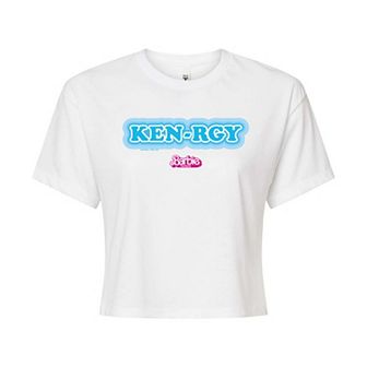 Juniors' Barbie The Movie Kenrgy Cropped Tee