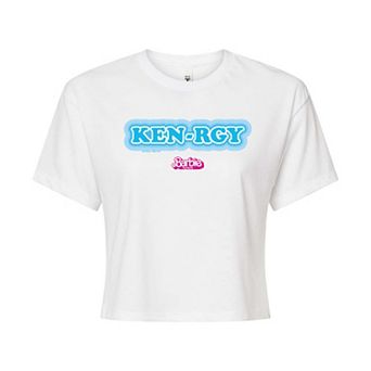 Juniors' Barbie The Movie Kenrgy Cropped Tee