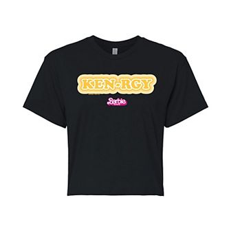 Juniors' Barbie The Movie Kenrgy Cropped Tee