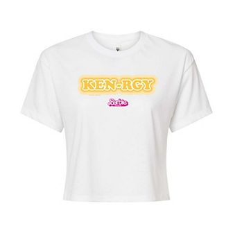 Juniors' Barbie The Movie Kenrgy Cropped Tee